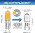 Simba Lighting G9 LED COB Light Bulb, 4 Pack, 2W T4 20W to 25W Halogen Replacement, 2700K Warm White