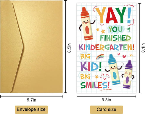 Obbyidk Adorable Kindergarten Graduation Card - Perfect Gift for Boys & Girls