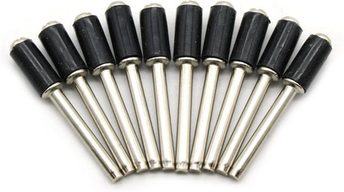 TEMO 10 pc Rubber Mandrel Sand Drum Holder, 1/4 Inch, 1/8 Inch Shank for Dremel Rotary Tools