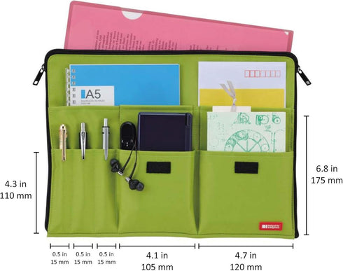 LIHIT LAB Laptop Sleeve with Storage Pockets (Bag-in-Bag), 10 x 13.8 Inches, Indigo (A7554-11N) by LIHITLAB