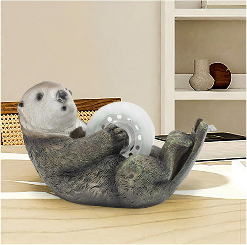 Cute Otter Tape Holder, Funny Animal Office Desk Tape Dispenser for Home and Office Accessories