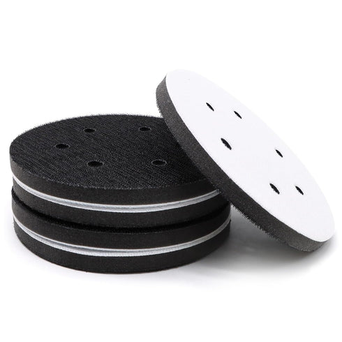 5 Pack Interface Pads, 6 Inch 6 Holes Hook and Loop Soft
