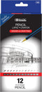 BAZIC 12/Pack Drawing Sketching Pencil Set, 6B 5B 4B 3B 2B B HB F H 2H 4H 6H, Professional Graphite Kit