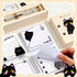 Mangpung 9 Set,Funny Set, Pads Black Cute Cat Sticky Notes Sticky Notes Cat Stationery,Kawaii Adhesive Memo Pads, Cat