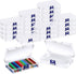 Dcocdeely 25 Pcs Plastic Crayon Box with Lid, Clear Crayon Organizer Crayon Holder