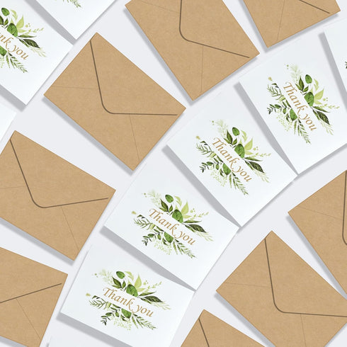 YOCHANDA 30 Pack (30 PACK) Floral Thank You Cards With Envelopes & Stickers, Thank You Cards for Birthday, Wedding