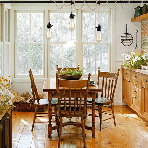 CAFULAM 3 Light Hemp Rope Plug in Pendant Light Rattan Hanging Lights with Plug in Cord with Woven Lamp Shade, Plug