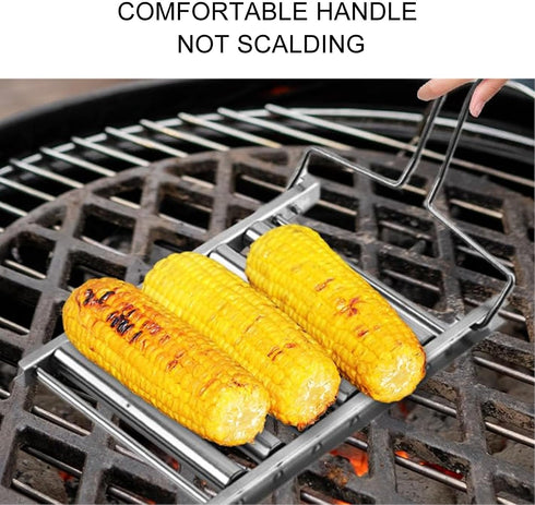 5 Stainless Steel Hot Dog, Non-Stick Surface with Sausage Capacity for BBQ, Camping, Tailgating, and Home Use, Mirror