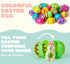 72PCS 2.3" JOYIN Printed Empty Plastic Eggs, Bright Colorful Plastic Eggs Bulks for Festival Hunt, Filling Treats