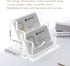 Business Card Holder for Desk, Clear Acrylic 2 Tier Organizer for Men and Women (2 Slots)