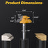 45 1/4" 1/2", Professional Degree Lock Miter Router Bit - Carbide Tipped, Shank, Cutting Height: Woodworking Tools