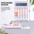 Mechanical Switch Calculator with Big Buttons, Calculators Desktop, 12 Digits, Large LCD Display, Desk Calculator, Cute Pink Calculator for Teachers Students Basic Office (Purple)