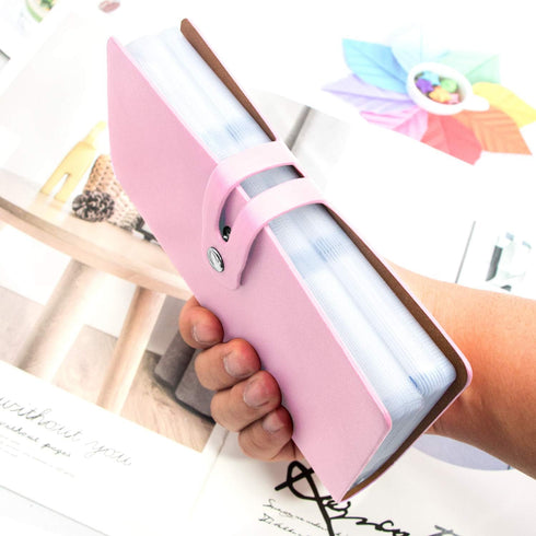 Padike RFID Credit Card Holder, Business Card Organizer with 96 Card Slots, Pink, Credit Card Protector