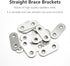 LDEXIN 20Pcs 40 16 mm Flat Straight Brace, Stainless Steel x Flat Straight Corner Bracket Metal Mending Plates for Wood