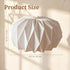 KALLORY Magnetic Origami Lampshade Decorative Light Cover Accessory Pleated Paper Lamp Shade for Bedroom Living Room