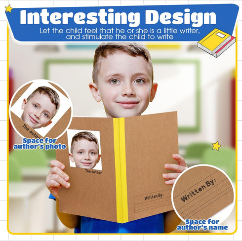 Henoyso 20 Pcs Primary Composition Notebook for Kids - 9.75 x 7.5 Inch, 60 Pages, Bright Color