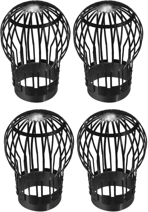 uxcell Gutter Guard, 5 Inch Down Pipe Filter Strainer for Leaves, Pack of 4 for Roof Screen