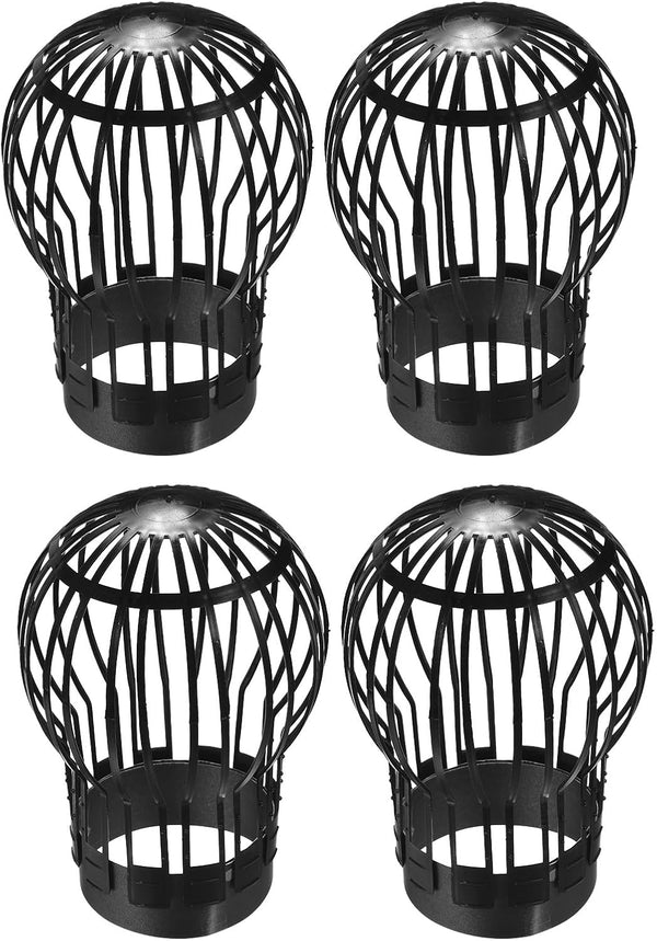 uxcell Gutter Guard, 5 Inch Down Pipe Filter Strainer for Leaves, Pack of 4 for Roof Screen