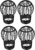 uxcell Gutter Guard, 5 Inch Down Pipe Filter Strainer for Leaves, Pack of 4 for Roof Screen