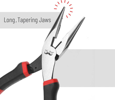 Mr. Pen Needle Nose Pliers, 6 Inch Long Nose Tool with Cutter, Pliers for Wire Wrapping, Crafts, Jewelry Making Supplies