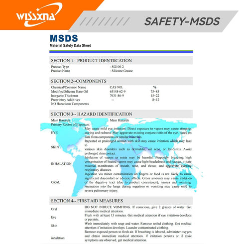 WISSXNA 10 (3 Silicone Grease, Food Grade Sanitary Lubricant, Machine Lube, Prevent Valves and O-Rings from Sticking