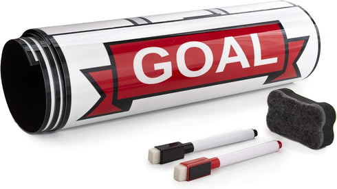 Goal Setting Chart, 2 Pack Dry Erase Fundraising Thermometer, Reusable and Magnetic for Easy Use
