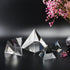 Crystal Pyramid Figurine Collectible, Transparent Glass Paperweight with Gift Box for Decoration (60mm)