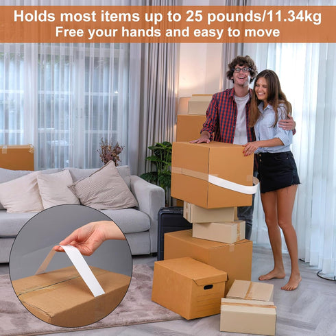 120pcs Adhesive Carry Handle, Stick on Box Handles for Carrying Moving Lifting Boxes, Up to 25 Pounds