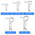 Luter 20Pcs R Clips Retaining Pins, Heavy Duty Zinc Plated Split Pin Assortment Kit for Tow Truck Lock Systems