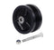 4"x1-1/2" Cast Iron V Groove Caster Wheel, Straight Roller Bearing, Capacity up to 600 lbs, Black Wheel