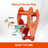 TKK Beam Lifting Clamp, 2200Lbs/1Ton Load Capacity, Adjustable Opening Flange for Lifting Rigging (Orange)