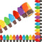 Whaline 32.8ft Christmas Light Bulletin Board Borders, Colorful Light Bulb Die-Cut Trim for Classroom