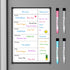 Magnetic Weekly Calendar for Fridge, 12×8”, Double-Sided Grocery List & Kitchen Menu Planner Board with 4 Markers