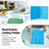 Yeaqee 50 Pcs Durable Real Estate Listing Folder - Pre Printed Right Panel, 5 Colors, Agent Planner with Checklist