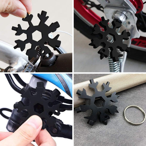 18-in-1 Gifts for Men, Snowflake Multitool, Anniversary Birthday Gifts for Men Husband Him, Father Day Gift for Camping