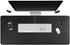 Desk Pad for Office Home, 31" x 13", PU Leather Waterproof Large Writing Mat Organizer, Black