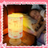 Kids Table Lamp for Bedroom Kids Bedside Lamp with Linen Wooden Nightstand Cartoon Nursery Lampshade for Boys Girls