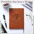 Lewtemi 2 Pcs Left Handed Notebooks, Life Tree Leather A5 5.5 x 8.07 Inch Lined Notebooks for Writing (Brown)
