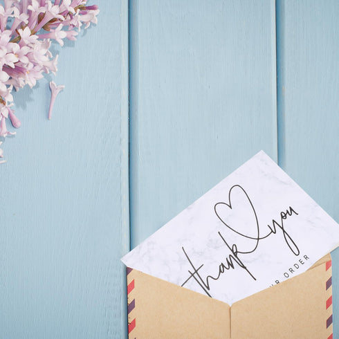 Aruicheng 50pcs Pack Thank You Cards Thank You Card Small Business Thank You Notes Bulk Small Mini Business Cards Blank