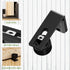 Sliding Barn Door Floor Guide Wall Mount Hardware with Adjustable Stay Rollers, Smooth Wheels, Black 2 Pack