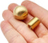 Alaviitsi 0.68 Inch 2 Pack, 1/4-27 Brass Lamp Finial Golden Ball Thread Solid Brass Lamp Knob Topper for Vintage Table