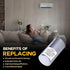 Seentech 35+7.5 uf AC CBB65 Dual Run Round Capacitor, Replacement Part for Condenser and Heat Pump