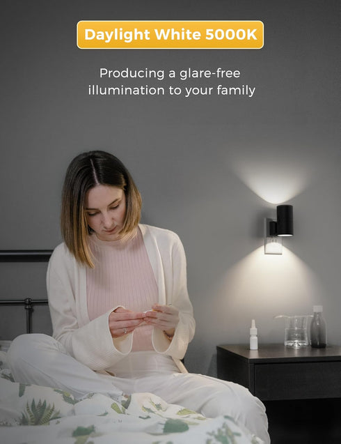 5000K Dimmable 2 Pack L LOHAS LED Bright Night Light, Night Lights Plug into Wall, Daylight White, Nightlight Plug
