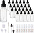 24 Pack 1oz Clear Glass Bottles with Glass Eye Droppers for Essential Oils, Perfumes & Lab Chemicals