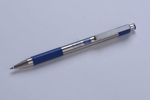Zebra Pen F-301 Ballpoint Fine Point 0.7mm Stainless Steel Retractable Ballpoint - 12-Pack