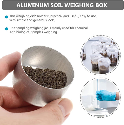 iplusmile 3Pcs Aluminum Weighing Can, Smooth Wall Weighing Dish for Laboratory