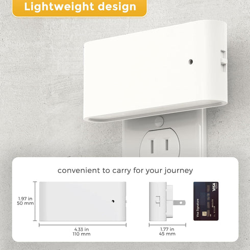 2 Pack Dimmable 0-100LM 3000K L LOHAS LED Night Light, Modern LED Night Lights Plug into Wall,Dusk to Dawn Sensor Night