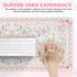 iCasso Pink Desk Mat for Desktop,Cute Desk Pad for Women,Girly Bow Mouse Pad with Stitched Edges,Non-Slip Large