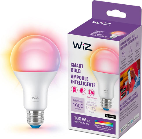 WiZ Connected 100W A21 LED Smart Light Bulbs - Connects to Your