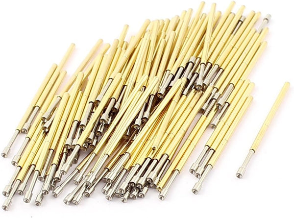 uxcell 100Pcs P100A 1.5mm Dia Concave Tip Spring Loaded Test Probes Pin 33mm